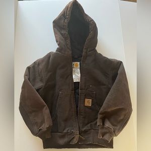 Kids small Carhartt, heavy coat, brown, size s(6/7)